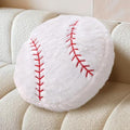 Baseball Throw Pillow - Soft Fluffy Decorative Round Ball Pillow, 15.7 Inch - Baseball Variation