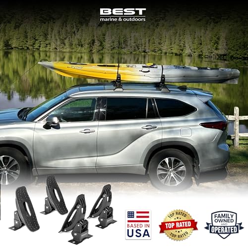Kayak Roof Rack Saddles - Universal Carrier for Kayaks & Canoes - Roof Saddles