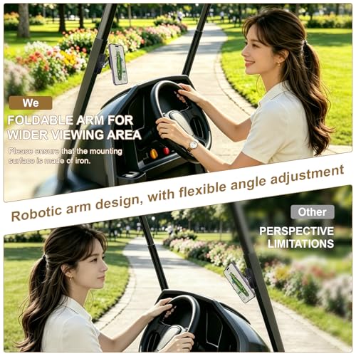 Magnetic Golf Cart Phone Holder - 360° Rotatable, Compatible with MagSafe iPhone 12-17, Golf Accessories for Men & Dad