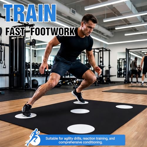 Reaction Speed Training Mat 48.5x36 in Non-slip Agility & Footwork Drill Pad