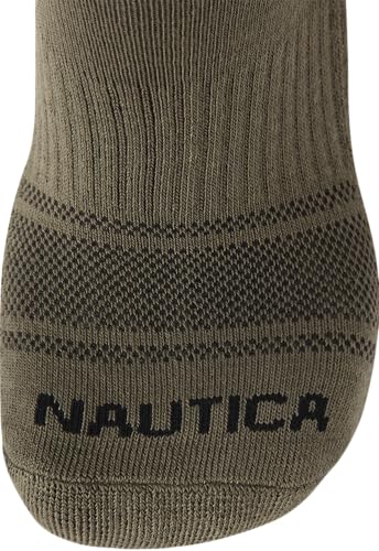 Nautica Men's Low Cut Cushioned No Show Socks 6 Pack - Graphite Heather