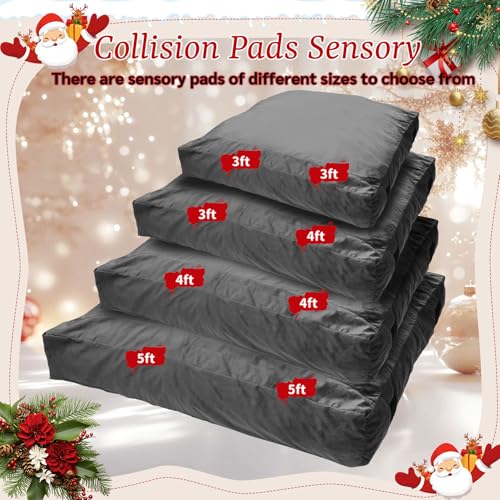 5FT Grey Sensory Crash Mat for Kids Autistic Children Soft Foam Landing Zone