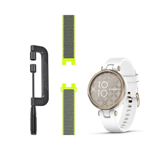 Leiou Sport Mesh Strap Compatible with Garmin Lily GPS Smartwatch Bands Woven Nylon Replacement Accessory Watch Wristband with Remove Band Tool - Small (07#)