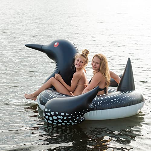 Giant Pool Float for Adults 7x6 ft Durable Loon Design Lounger