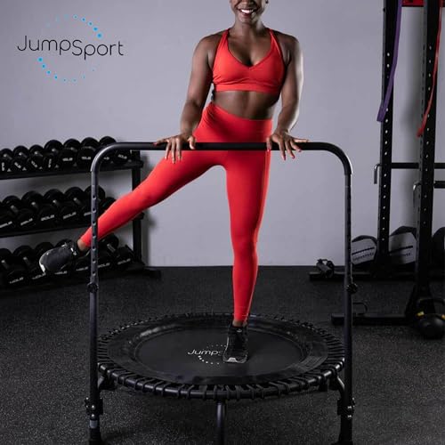 JumpSport 39 Inch Black Handle Bar Accessory for Arched Leg Trampolines – Adjustable Stability Support