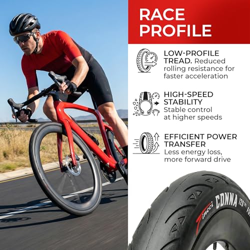 700x25c Road Bike Tire & Inner Tube Set - Foldable, Presta Valve, 120 TPI