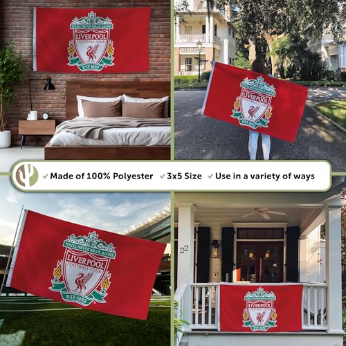 Liverpool FC Desert Cactus 3x5 Outdoor Soccer Flag - Red 1