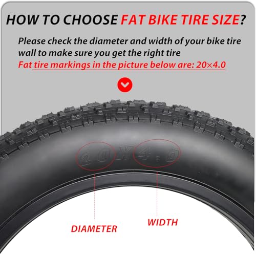 MOHEGIA 20x4.0 Fat Bike Tires & Tubes Set - 2 Pack for E-Bike, MTB, Snow, Off-Road
