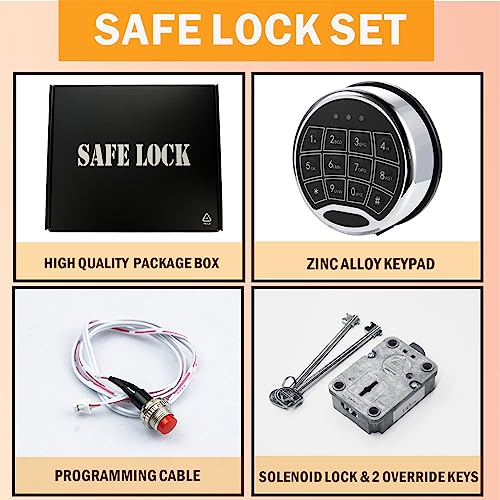 WAH YUE HING Digital Keypad Lock for Right Swing Bolt Safe, Secure Electronic Safe Lock