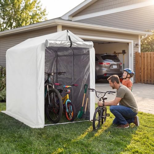 Outdoor Bike Tent Storage Shed Waterproof 420D Oxford Cover for Bicycle Motorcycle