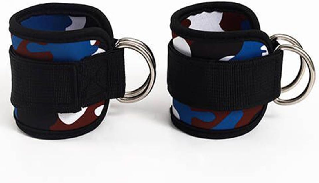Skiennix Ankle Resistance Bands - Adjustable Padded Straps for Glute Kickback | 1 Pair
