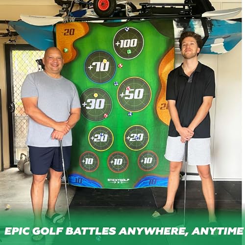 Golf Game for Adults Indoor Outdoor - Backyard Chipping Set with Sticky Balls - Family Multi-Player Activity - Variation: No Club