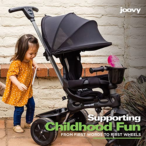 Joovy Tricycoo 4.1 Kids Tricycle Black - 4 Adjustable Stages with Push Handle