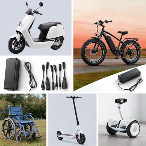 54.6V 2A Electric Bike Charger with 7 Connectors for 48V Lithium Batteries