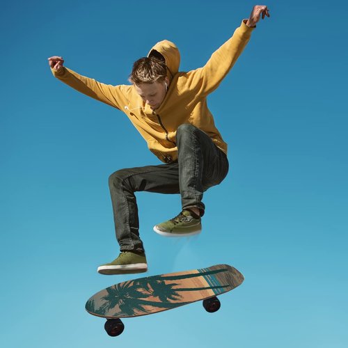 HUSSRITY Beautiful Sunset Beach Longboard Grip Tape 44" x 10" Bubble Free Skateboard Grip Tape Sheet Scooter Grip Tape Easy Apply Grip Tape for Skateboards