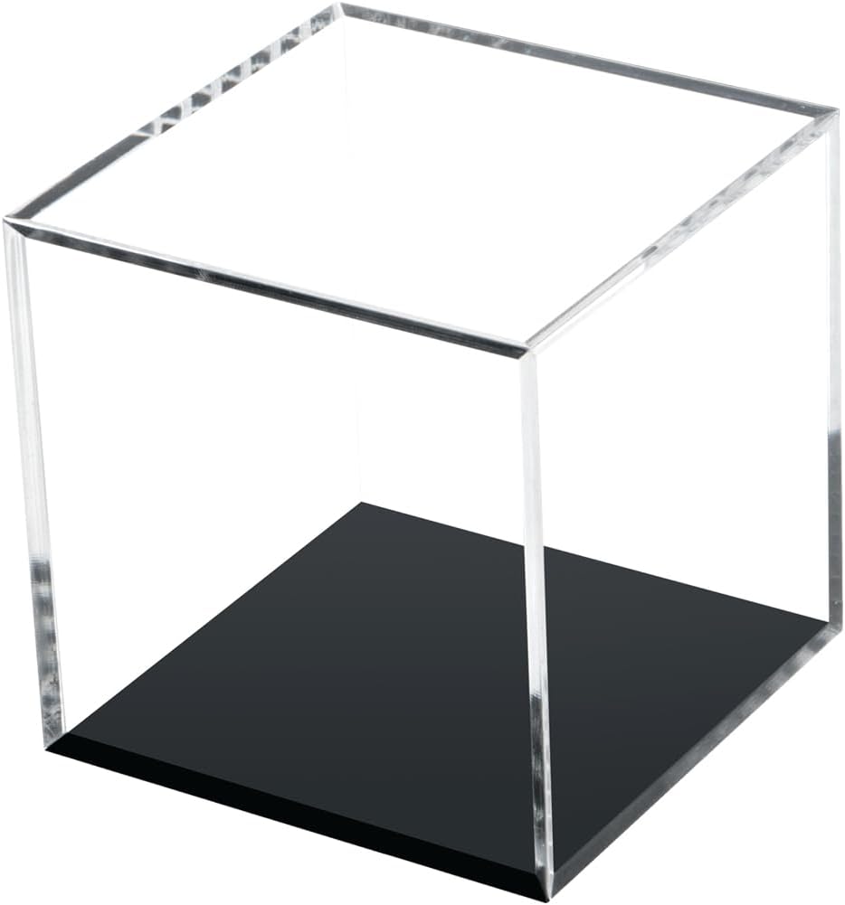 Skiennix Clear Acrylic Display Box - Dustproof Organizer for Collectibles | 3x3 Inch Cube