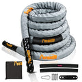 Perantlb 1.5-inch x 50 ft Battle Rope with Cloth Sleeve - Heavy-Duty Fitness Equipment