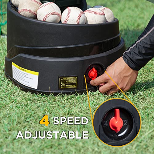Rechargeable Baseball Softball Toss Machine with Adjustable Height & Speed
