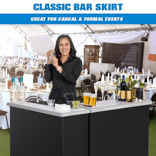 GoBar Portable Double Bar Table Set - Standard Version with Carrying Case for Events