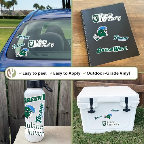 Tulane University Green Wave Sticker Decal - Official College Fan Gear