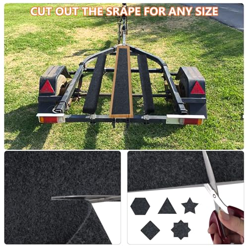 Boat Trailer Bunk Carpet 18ft x 18in - 8mm Thickness for Boat & Jet Ski Trailers (Black)