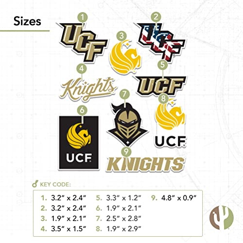 UCF Knights Campus Spirit Vinyl Sticker Decal for Water Bottles & Laptops