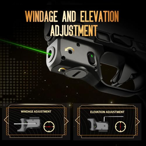 WARRIORLAND Green Laser Sight for Springfield Hellcat with IWB Holster, Power Indicator