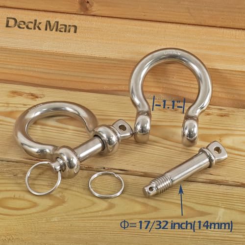 316 Stainless Steel Boat Anchor Chain 10ft with 2 Locking Shackles Marine Grade