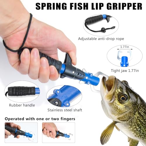 11-Piece Fishing Tool Kit with Pliers Fillet Knife Fish Gripper Gloves