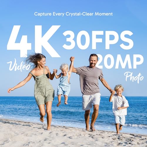 AKASO Brave 4 4K Action Camera with 20MP, Waterproof 40m, MicroSD Bundle