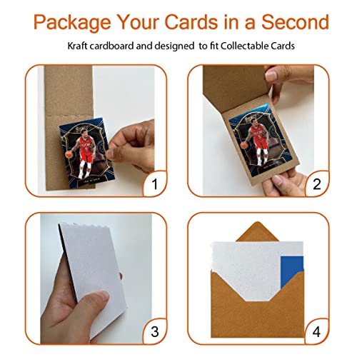 96 Pack Cardboard Sleeves for Sports Card Protectors - Rigid & Supportive