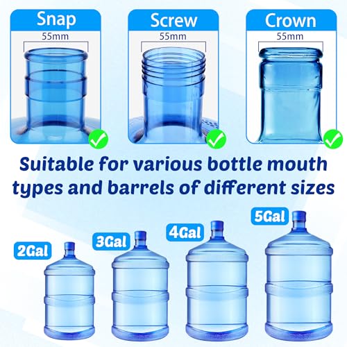Gofriipai 5-Gallon Water Bottle Handle Set - Black & Blue Heavy-Duty Carrying Handles