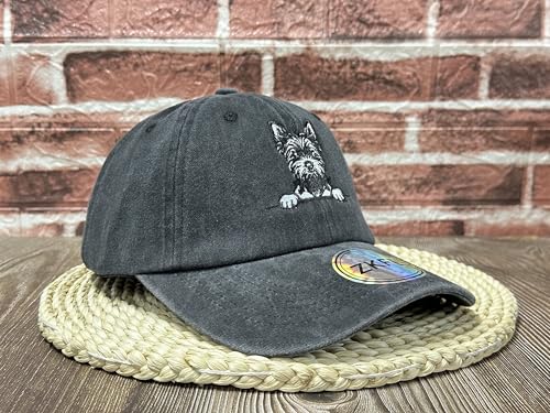 Yorkshire Terrier Embroidered Baseball Hat - One Size Black
