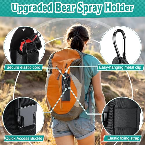 Bear Spray Holster with Quick Release Buckle - Black - for 7.9 & 9.2 fl oz Canisters
