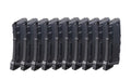 Lancer Tactical Airsoft M4 M16 Series Polymer 130 Round Capacity Transparent Window High Speed MidCap Airsoft Magazine