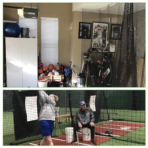 Wiseek 10x40ft Heavy Duty Baseball Softball Backstop Net Barrier & Sports Netting