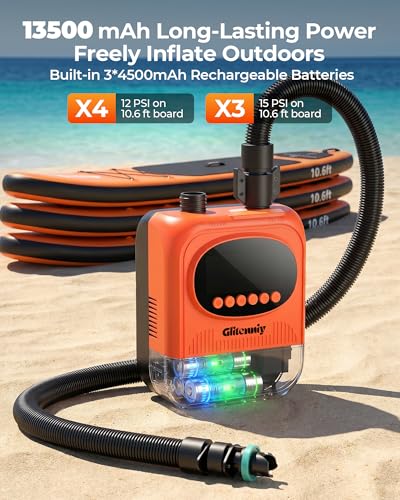 Electric Paddle Board Pump 13500mAh Rechargeable Inflator for SUP & Inflatable Boats