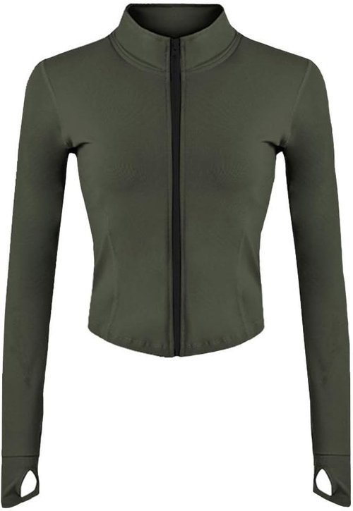 Lviefent Women's Lightweight Running Track Jacket - Slim Fit Workout & Yoga Wear with Thumb Holes