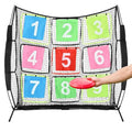 Portable Disc Golf Practice Net with 9 Target Grids for Indoor Outdoor Training