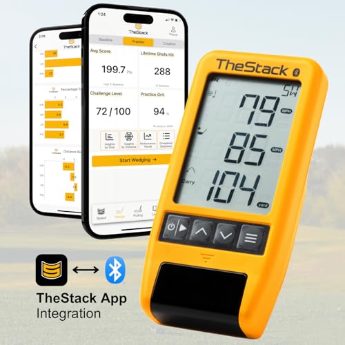 TheStack Radar Portable Golf Launch Monitor with Swing & Ball Speed Tracking