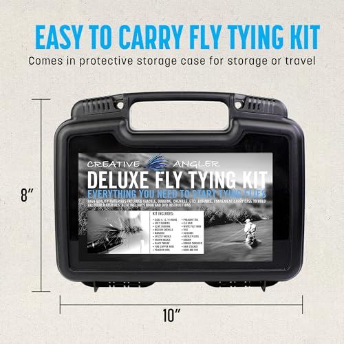 Fly Tying Kit with Vise Feathers and Tools - Complete Fishing Kit for Beginners & Pros