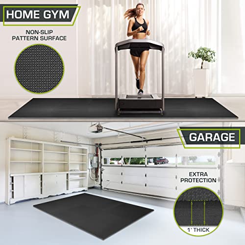 ProsourceFit Black 24x24x1-Inch Interlocking Exercise Puzzle Mat - 72 SQ FT