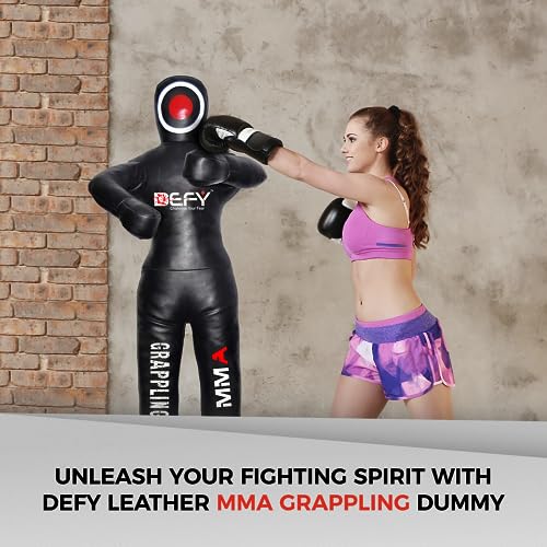 6 Feet Leather Grappling Dummy for Jiu Jitsu MMA Boxing Martial Arts Training