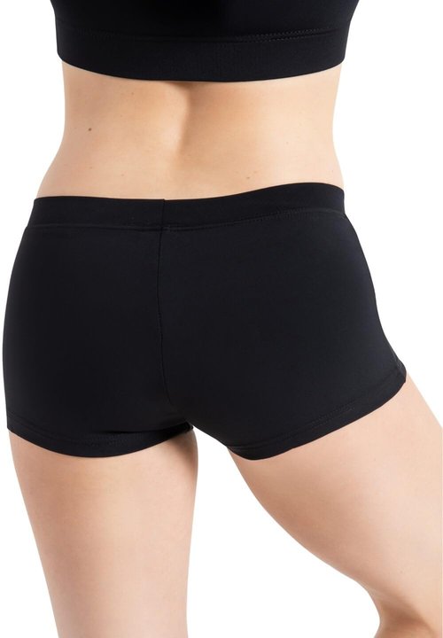 Capezio Women's Low Rise Boy Cut Shorts - Comfortable Fit for Dance & Active Wear | Black