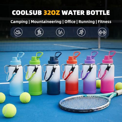 32oz Insulated Water Bottle with Leak-Proof Lids - White Navy