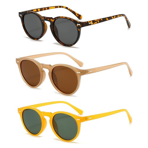 SJBNCai Retro Round Sunglasses for Women Men Polarized Vintage Style Round Sunglasses UV Protection Eyewear Outdoor