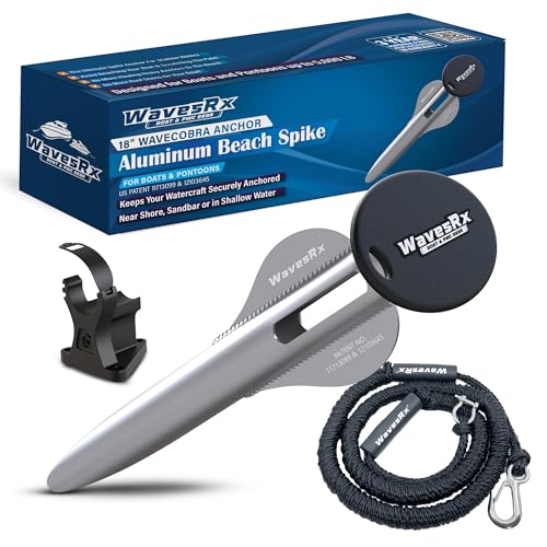 18-Inch Aluminum Beach Anchor Kit for Boat, Jet Ski & Kayak - Ultra-Light & Rustproof