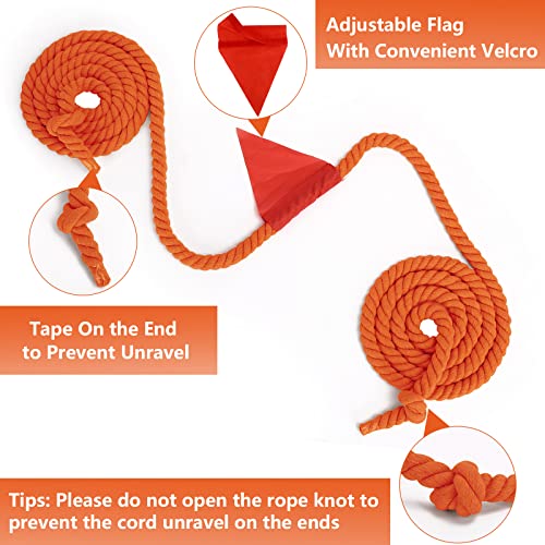 Outdoor Tug of War Rope 20 Feet - Family & Kids Playground Game - Orange / 20 Ft