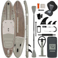 Inflatable Stand Up Paddle Board 11' Green with Kayak & SUP Accessories