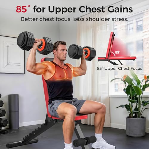 NICEPEOPLE XXL Adjustable Weight Bench for Home Gym, 660LBS Capacity, Foldable & Compact